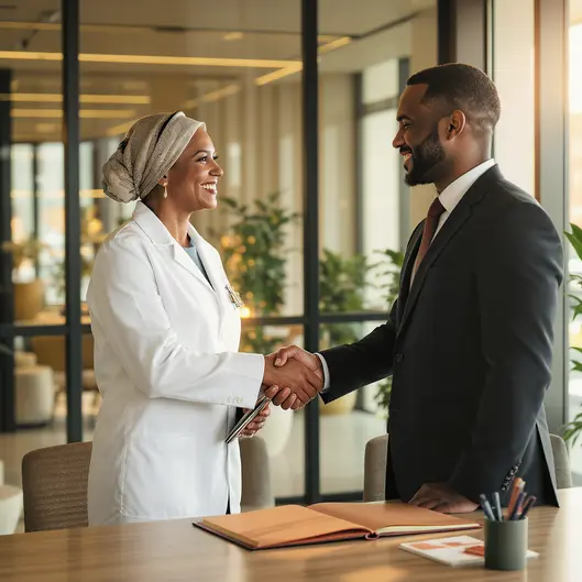 Một phòng khám Đông y với không gian thanh tịnh, ấm cúng và các loại dược liệu tự nhiên được bảo quản cẩn thận, tạo cảm giác