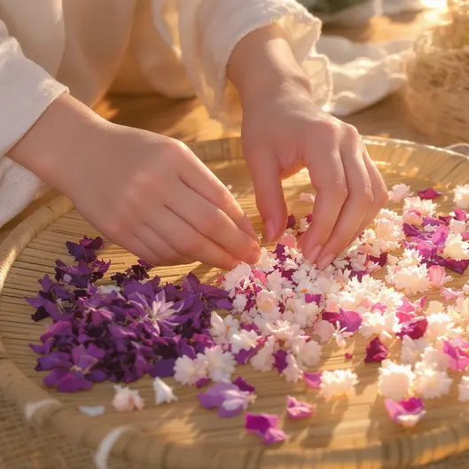 Đôi bàn tay khéo léo của người phụ nữ thực hiện kỹ thuật bắt mạch chẩn bệnh theo y học cổ truyền