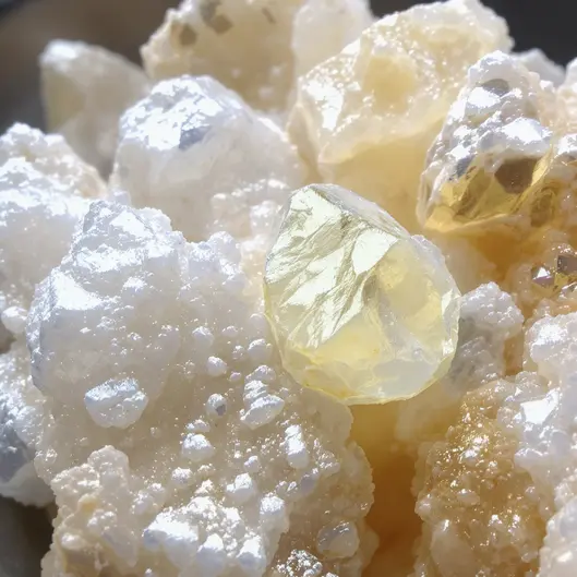 Hình ảnh cận cảnh một quả lê đã khoét rỗng, chứa đường phèn và xuyên bối mẫu chuẩn bị được chưng cách thủy