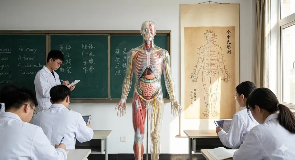 Kỹ thuật viên Y học cổ truyền thực hiện châm cứu và xoa bóp bấm huyệt