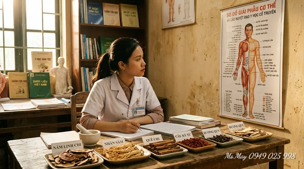 Sinh viên Y học cổ truyền rèn kỹ năng quan sát và học tập có hệ thống