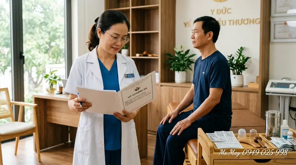 Tư vấn sàng lọc dấu hiệu nguy hiểm trước khi châm cứu xoa bóp