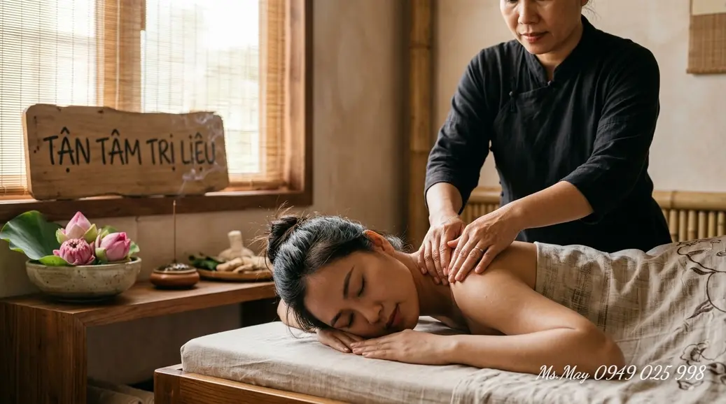 Hình minh họa cảm giác đắc khí khi châm cứu, phân biệt tê tức nặng với đau nhói bất thường