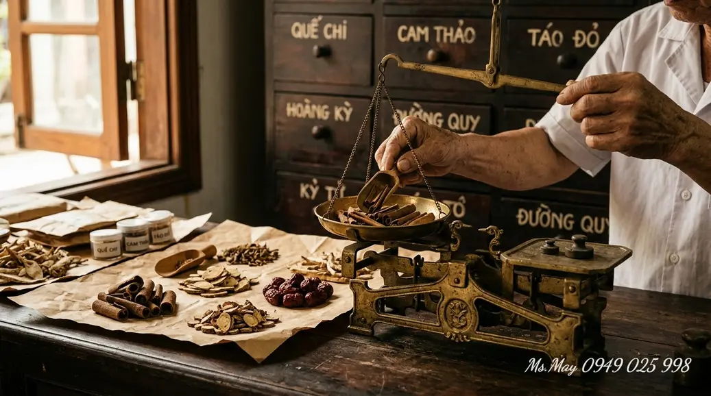 Lá tía tô tươi (Tô diệp), một vị thuốc tính ấm giúp giải cảm phong hàn trong y học cổ truyền.