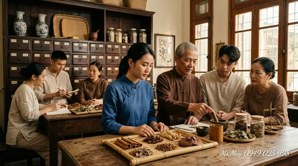 Biểu đồ thể hiện tiềm năng tăng trưởng thu nhập dài hạn trong nghề Y học cổ truyền.