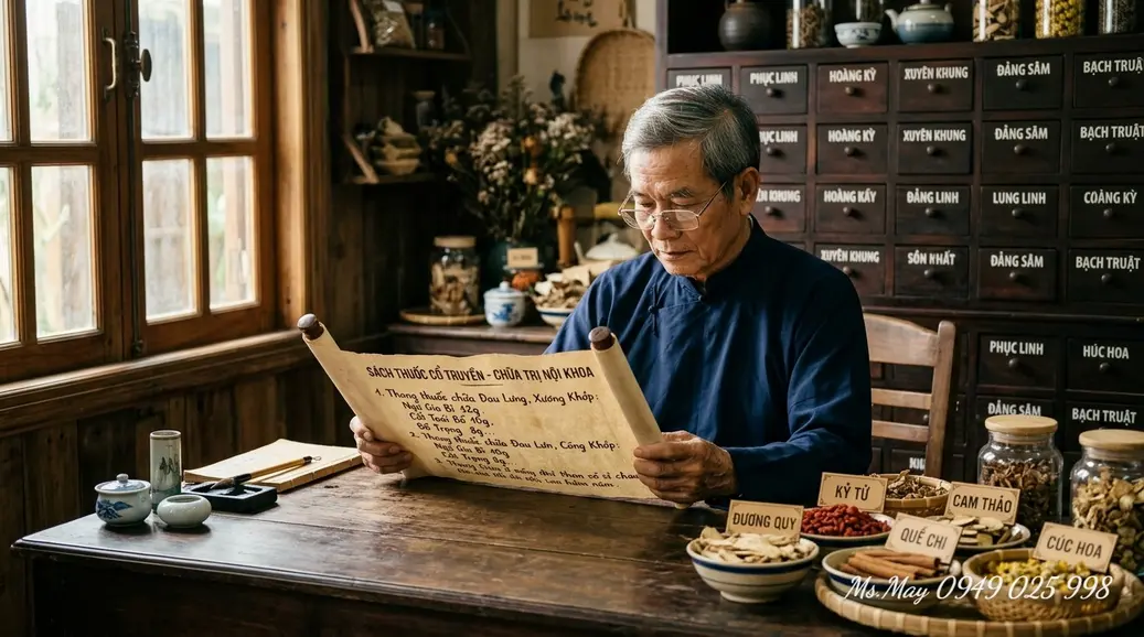 Sơ đồ cấu trúc tam bổ tam tả của Lục vị địa hoàng hoàn