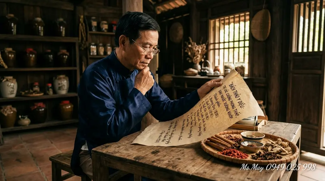 Một chuyên gia đang tư vấn sức khỏe cho khách hàng dựa trên kiến thức YHCT.