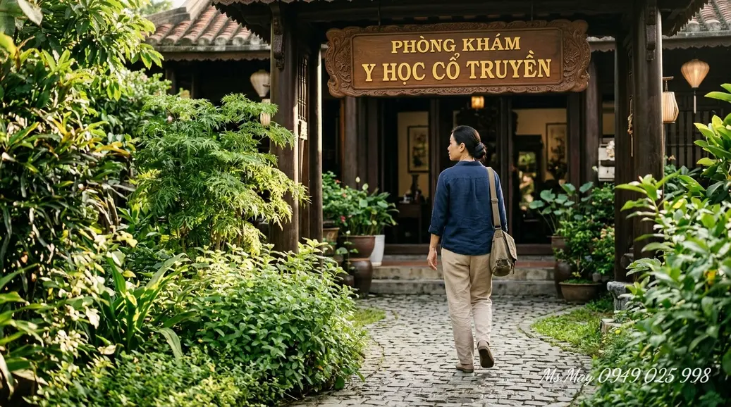 Bác sĩ Y học cổ truyền tư vấn cho bệnh nhân tại phòng khám