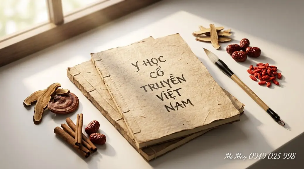 Thầy thuốc quan sát rêu lưỡi vọng chẩn của bệnh nhân