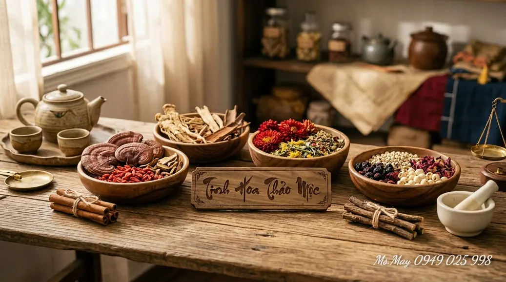 Các loại thảo dược thanh nhiệt gồm atiso, rau má và diếp cá