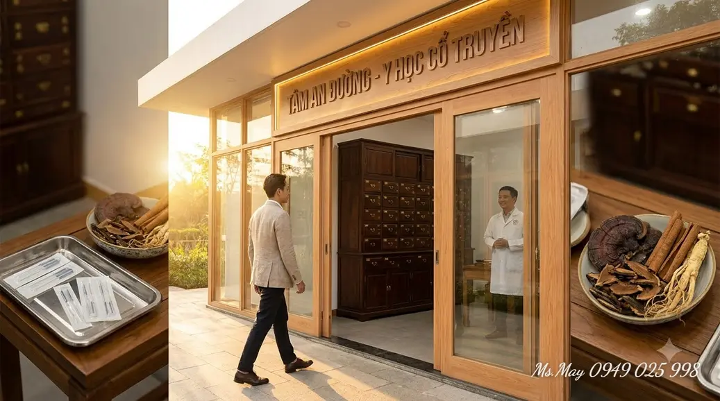 Học viên thực hành châm cứu bấm huyệt trực tiếp tại trường Y học cổ truyền